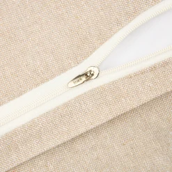 Casa Viva Funda de cojín de algodón volante beige Timoti 45x45cm Clearance