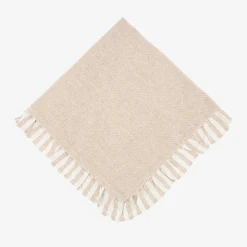 Casa Viva Funda de cojín de algodón volante beige Timoti 45x45cm Clearance