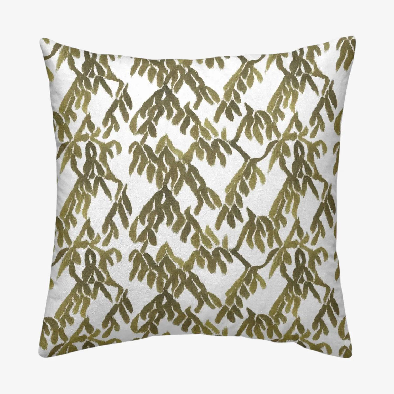 Casa Viva Funda de cojín de algodón verde y blanca cuadrada Nalia 45x45cm