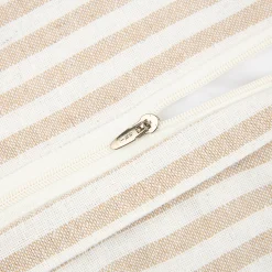 Casa Viva Funda de cojín de algodón volante rayas beige Timoti 45x45cm Outlet