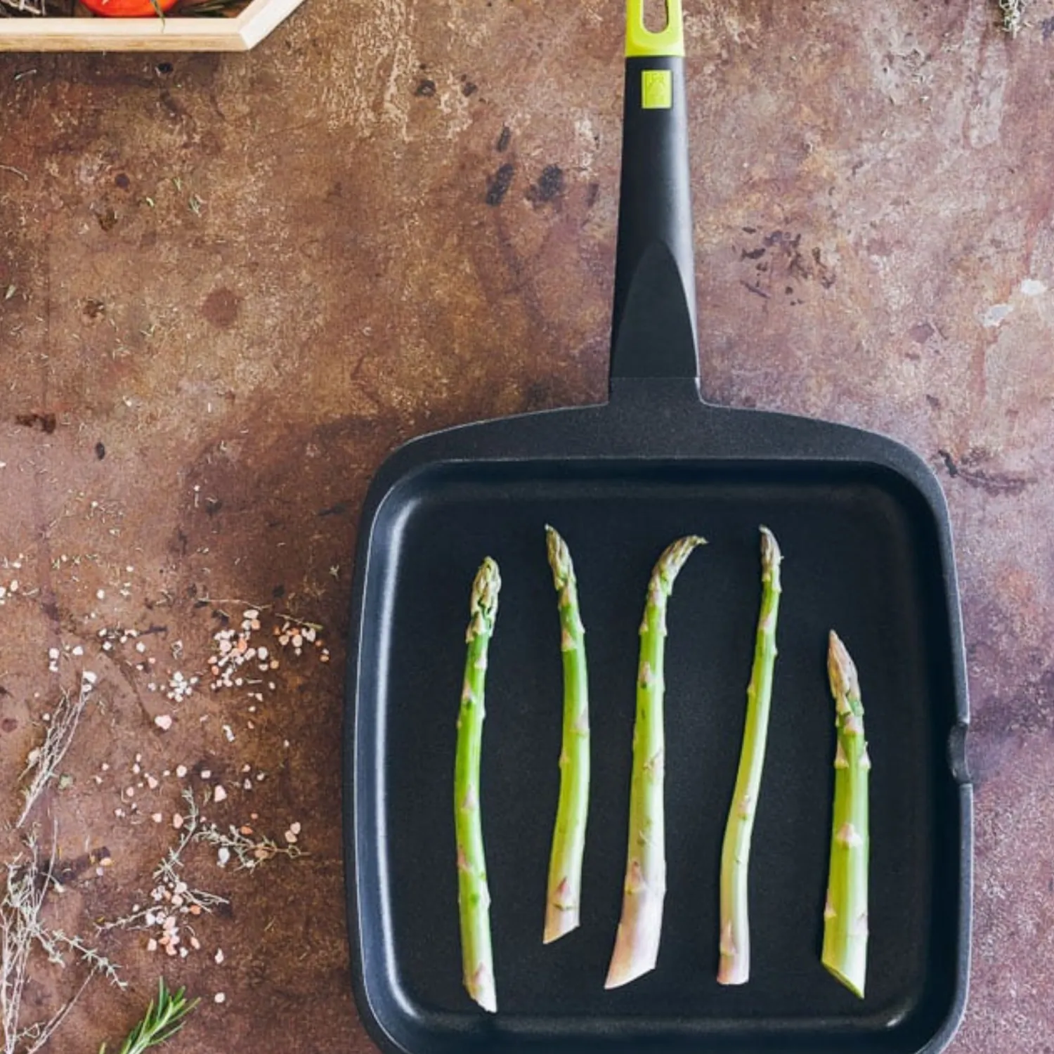 Casa Viva Grill liso de aluminio fundido antiadherente apto para inducción Foodie 28x31cm - BRA Best