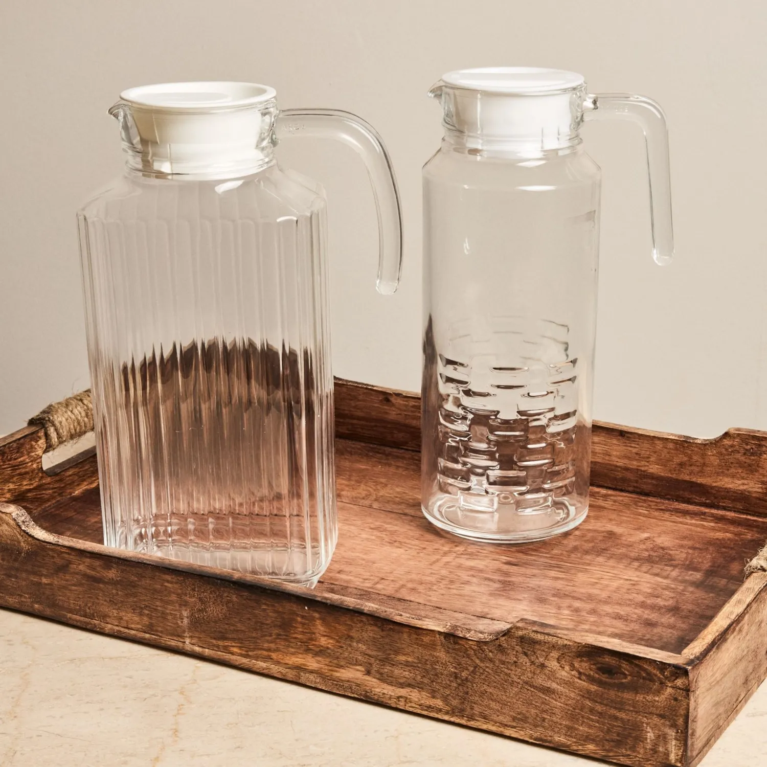 Casa Viva Jarra de agua de cristal Cheqs 1,3L