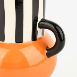 Casa Viva Jarrón de cerámica rayas Gadiel 18cm Discount