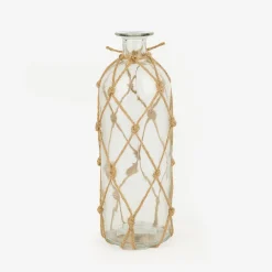 Casa Viva Jarrón de cristal con cuerda Rustic Ø9x28cm Discount