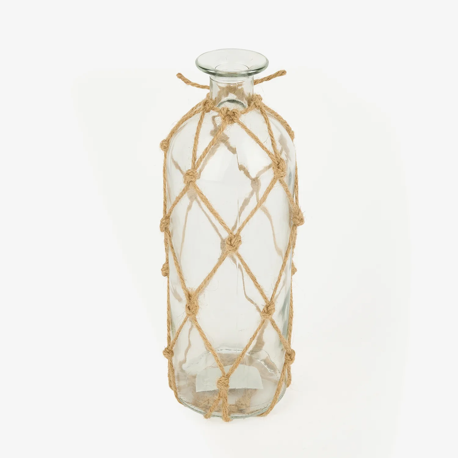 Casa Viva Jarrón de cristal con cuerda Rustic Ø9x28cm Discount