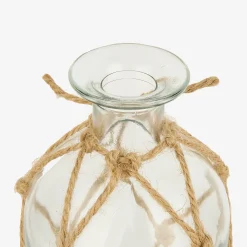 Casa Viva Jarrón de cristal con cuerda Rustic Ø9x28cm Discount