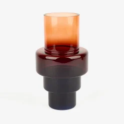 Casa Viva Jarrón de cristal ámbar Ø12x24cm Best