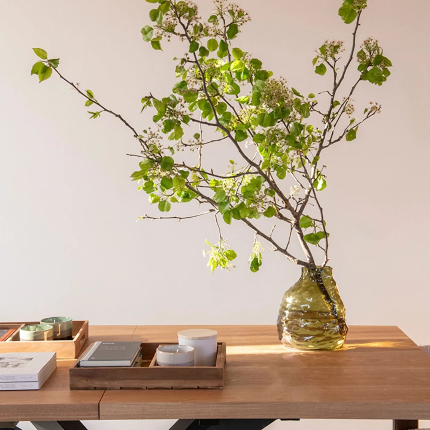 Casa Viva Jarrón de cristal verde Biras 21x15x25cm Best