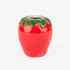 Casa Viva Jarrón de dolomita rojo Fresa Ø10x8cm