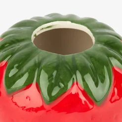 Casa Viva Jarrón de dolomita rojo Fresa Ø10x8cm