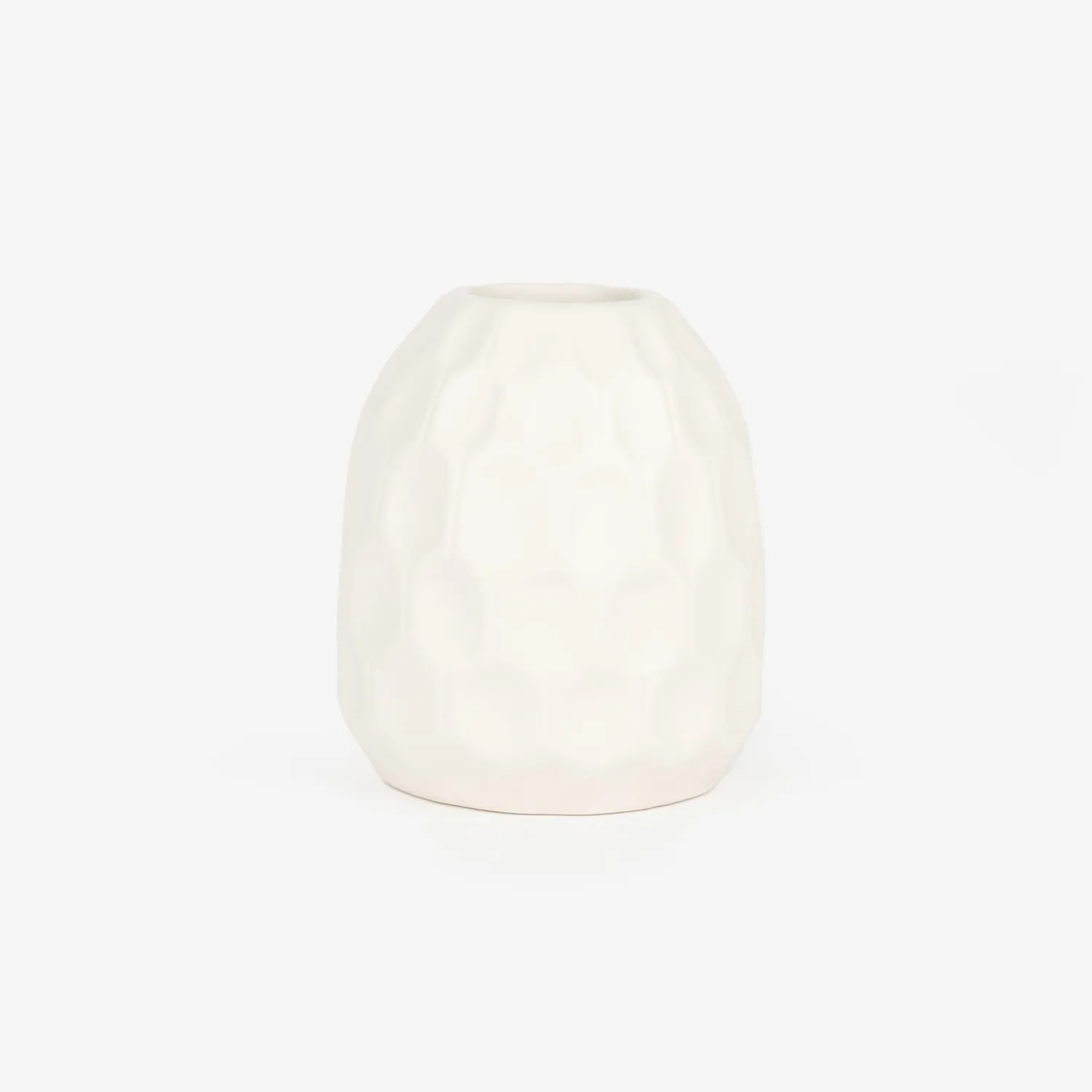 Casa Viva Jarrón de gres blanco Simón Ø9x10cm Best