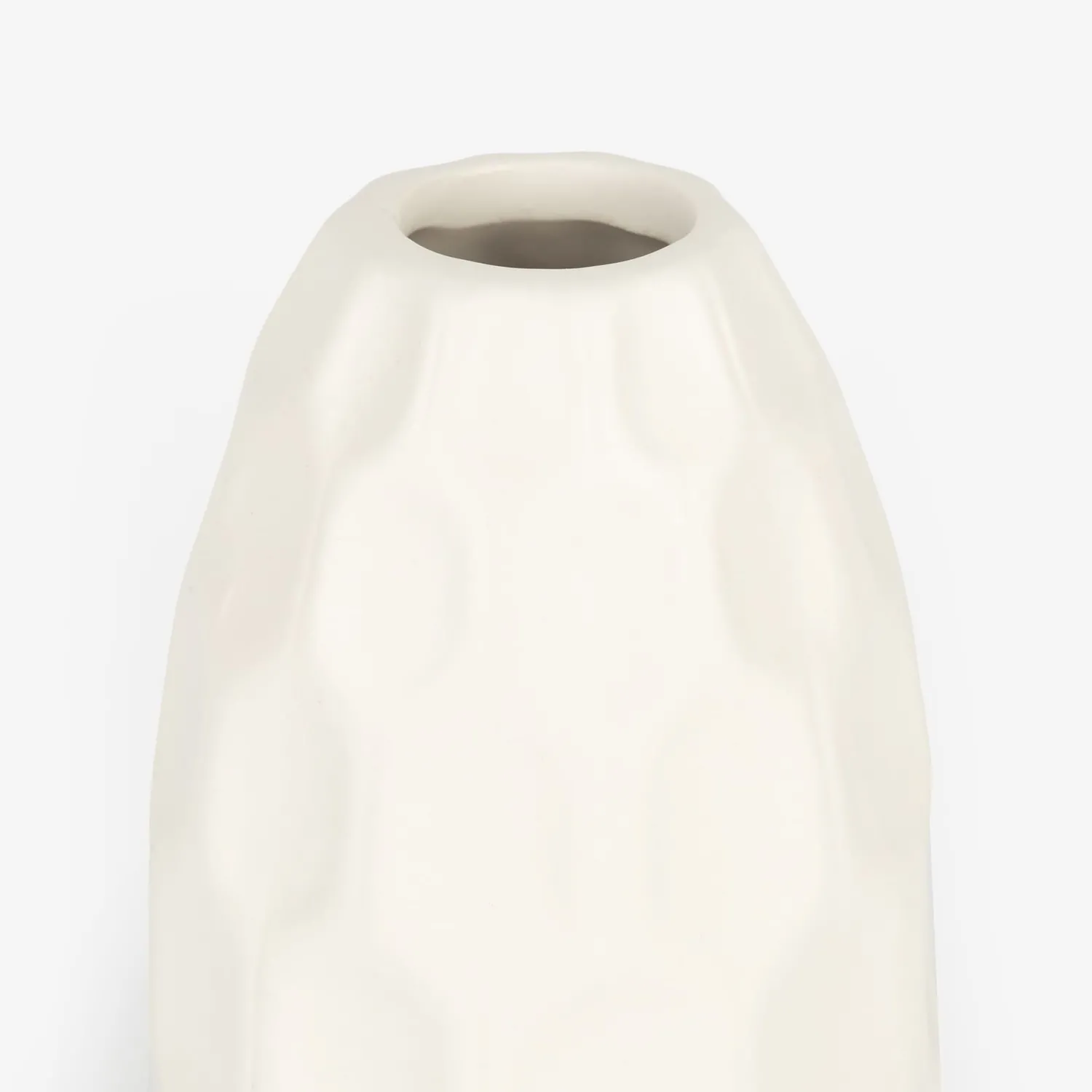 Casa Viva Jarrón de gres blanco Simón Ø9x19cm New
