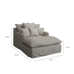 Casa Viva Loveseat crema Benedetta 115x170cm Clau&Chloe Discount