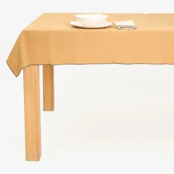 Casa Viva Mantel de algodón con flecos mostaza 140x250cm Best