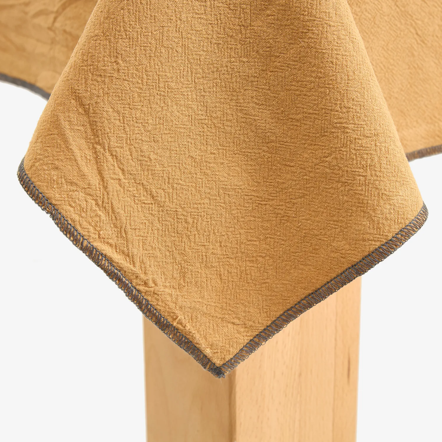 Casa Viva Mantel de algodón con flecos mostaza 140x250cm Best