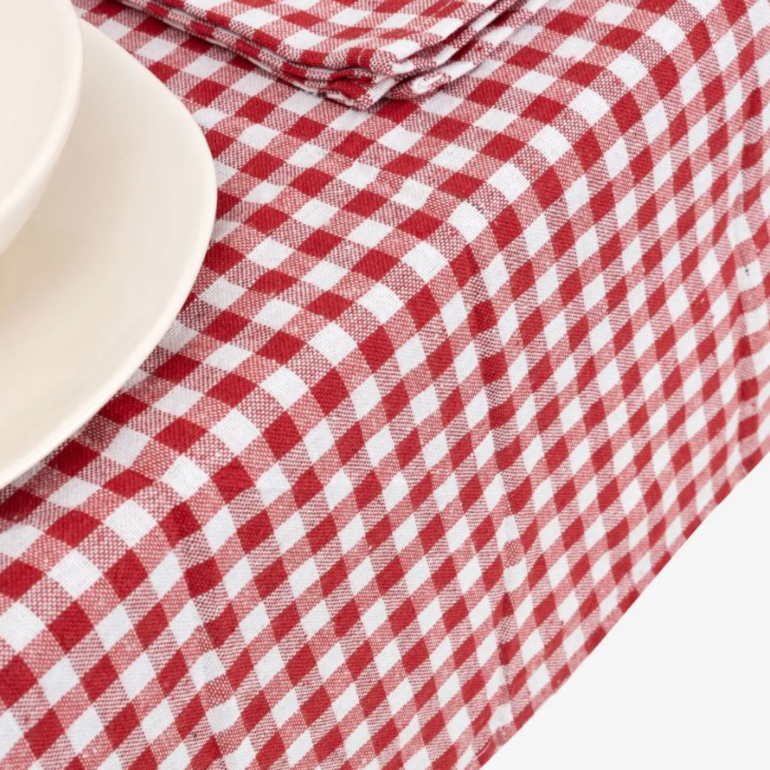 Casa Viva Mantel de algodón rojo Vichy 150x200cm Discount