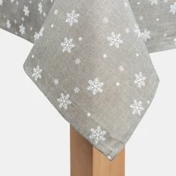 Casa Viva Mantel de Navidad gris Copos de nieve 150x250cm Discount