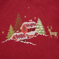 Casa Viva Mantel rojo bordado Pueblo 150x250cm Clearance