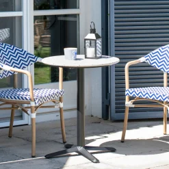 Casa Viva Mesa auxiliar de jardín de piedra blanca Nilo Ø60x72cm Discount