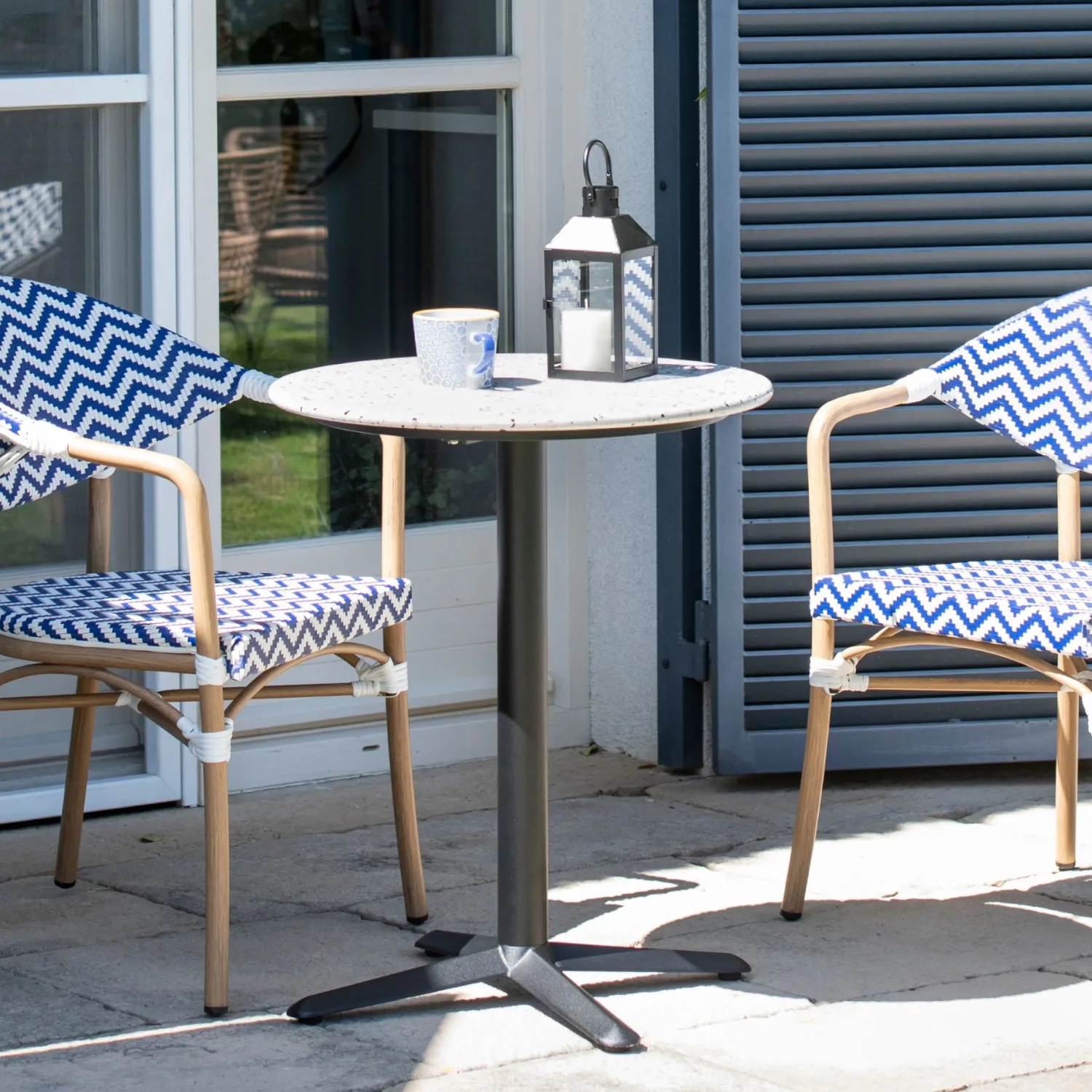 Casa Viva Mesa auxiliar de jardín de piedra blanca Nilo Ø60x72cm Discount