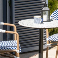 Casa Viva Mesa auxiliar de jardín de piedra blanca Nilo Ø60x72cm Discount