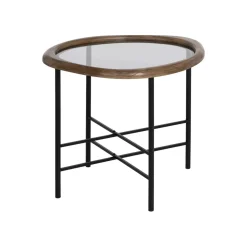 Casa Viva Mesa auxiliar de madera y metal 61x50x53cm Sale