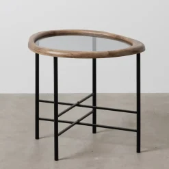 Casa Viva Mesa auxiliar de madera y metal 61x50x53cm Sale