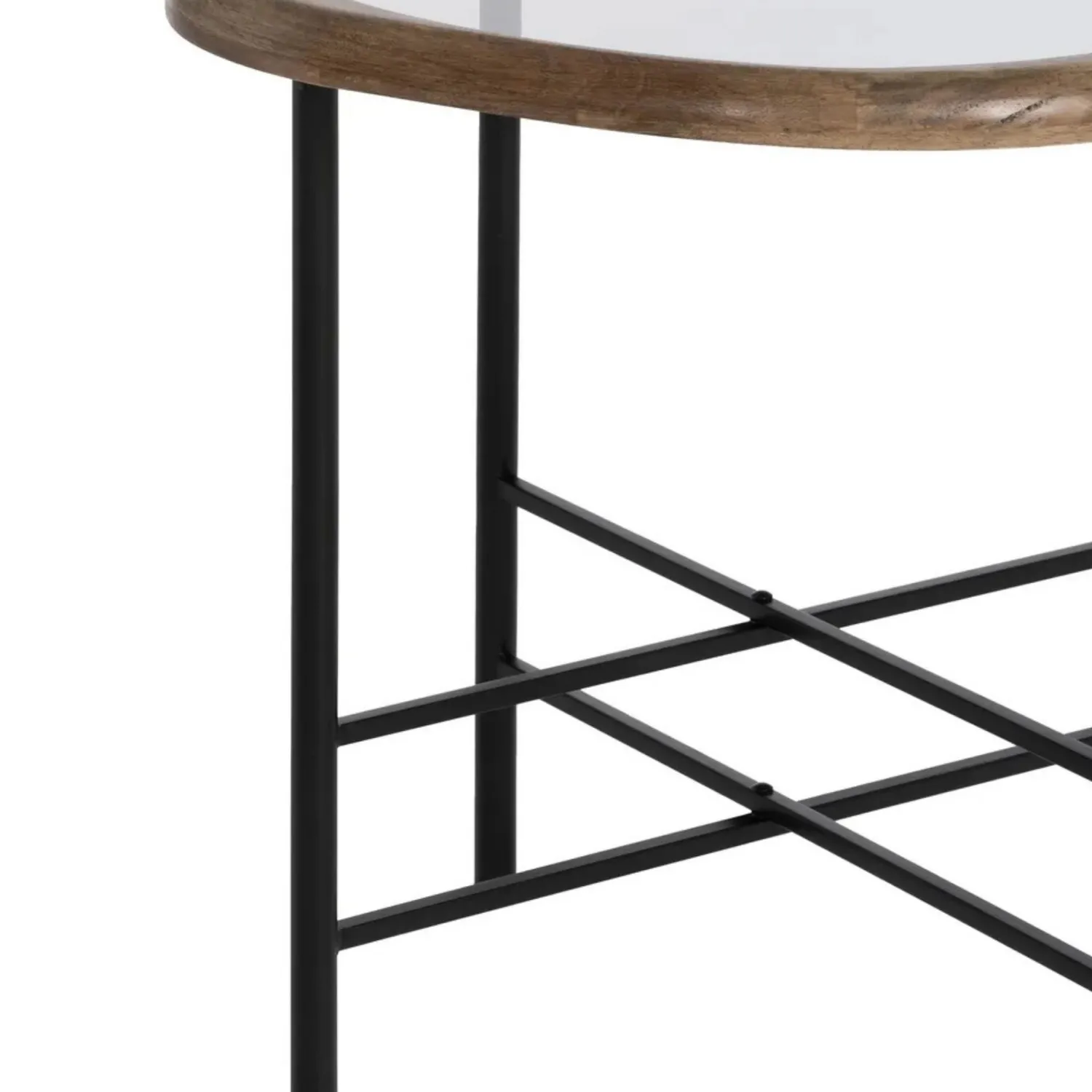 Casa Viva Mesa auxiliar de madera y metal 61x50x53cm Sale