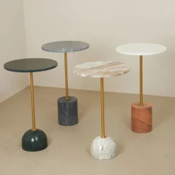 Casa Viva Mesa auxiliar de mármol beige Kern Ø35x58cm Clau&Chloe New