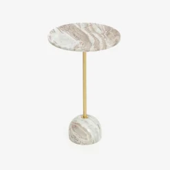 Casa Viva Mesa auxiliar de mármol beige Kern Ø35x58cm Clau&Chloe New