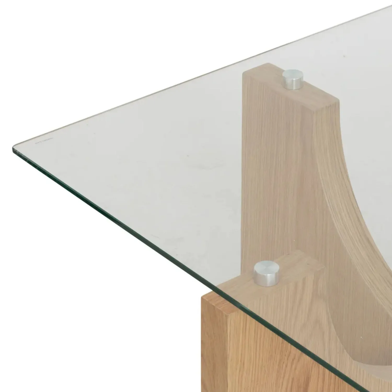 Casa Viva Mesa de centro de cristal y madera DM Milán 85x85x45cm Sale