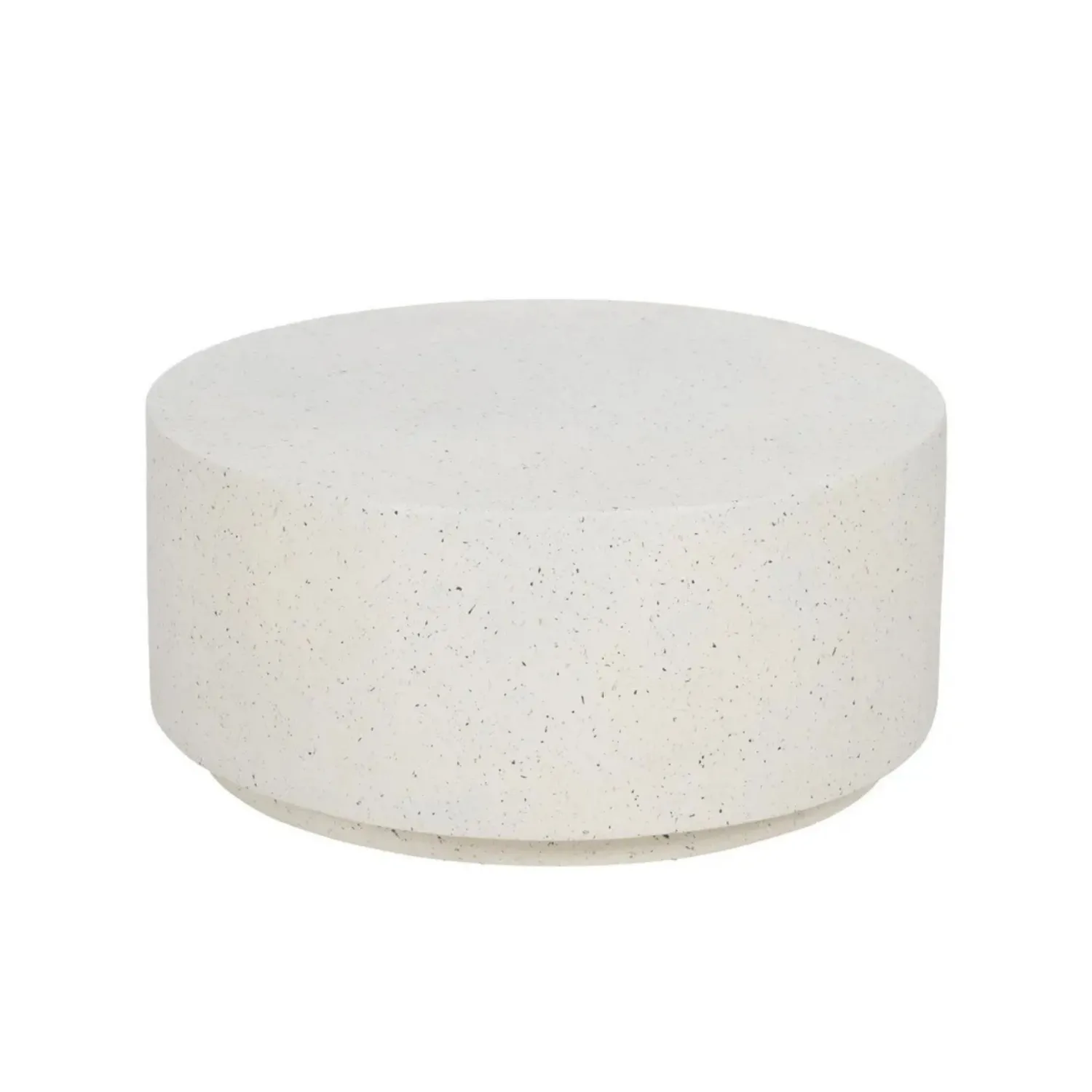 Casa Viva Mesa de centro de fibra de magnesio blanca Milo Ø90x40cm Clearance