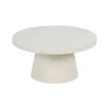 Casa Viva Mesa de centro de fibra de magnesio blanca Milo Ø80x38cm