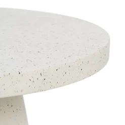 Casa Viva Mesa de centro de fibra de magnesio blanca Milo Ø80x38cm