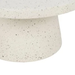 Casa Viva Mesa de centro de fibra de magnesio blanca Milo Ø80x38cm