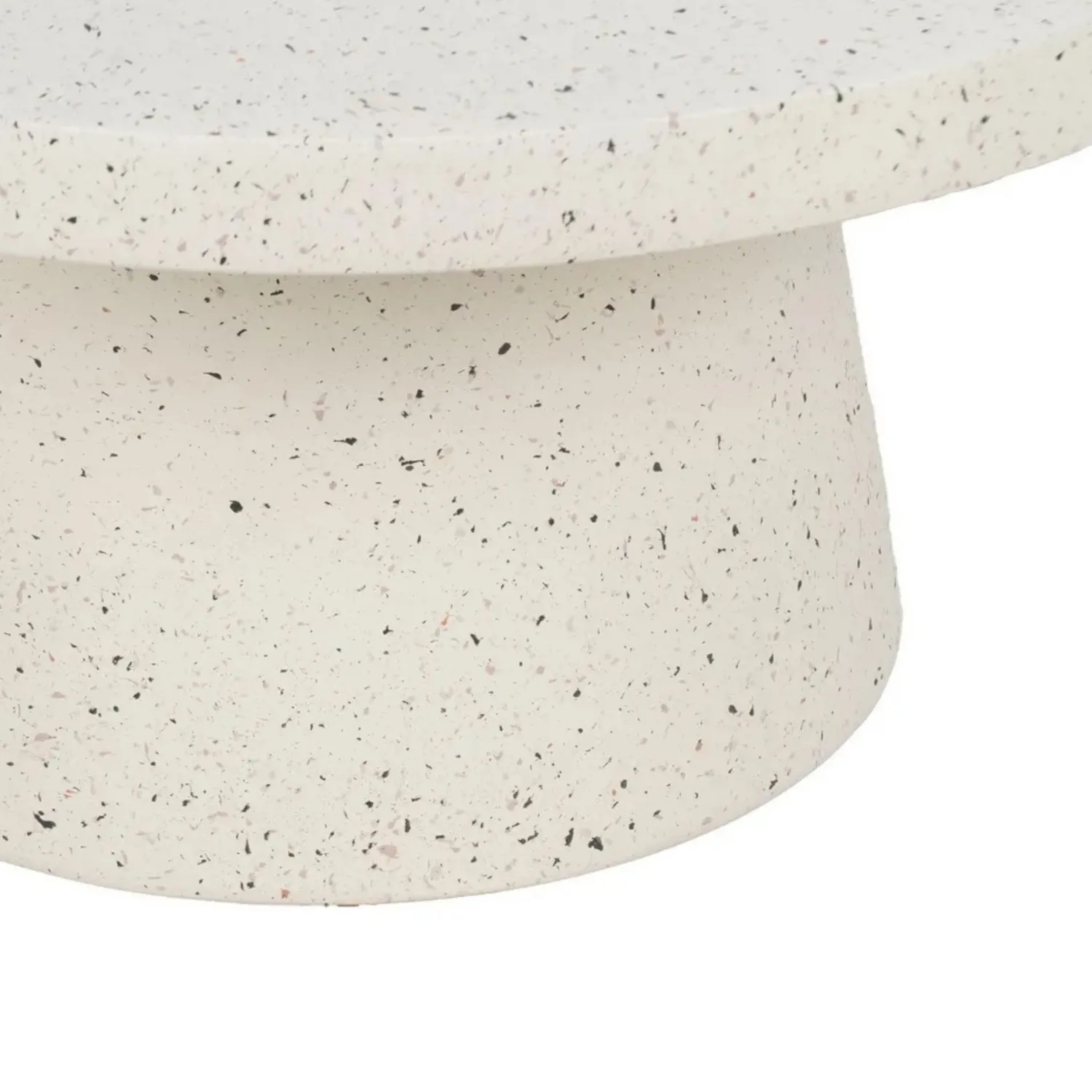 Casa Viva Mesa de centro de fibra de magnesio blanca Milo Ø80x38cm