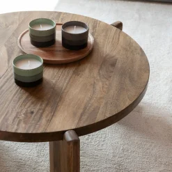 Casa Viva Mesa de centro de madera de mango Polanco Ø80x35cm Clau&Chloe