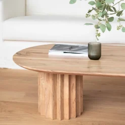 Casa Viva Mesa de centro de madera de acacia Mumbai 120x63x35cm Clau&Chloe Hot