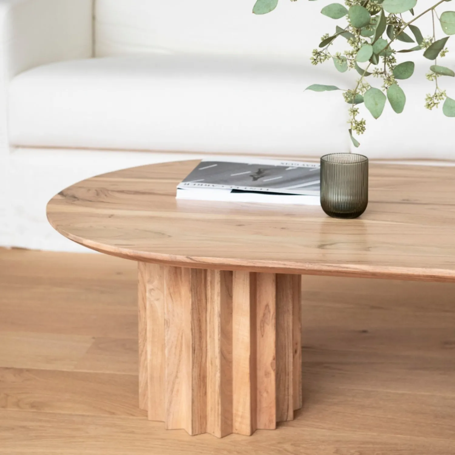 Casa Viva Mesa de centro de madera de acacia Mumbai 120x63x35cm Clau&Chloe Hot