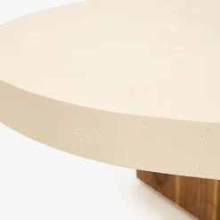 Casa Viva Mesa de centro de microcemento y madera de acacia Balin 105x60x30cm Clau&Chloe