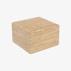 Casa Viva Mesa de centro de mármol Travertine 39x39x25cm Clau&Chloe Outlet