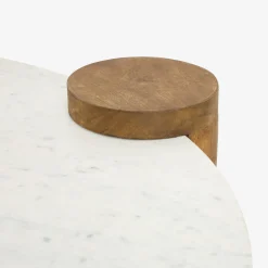 Casa Viva Mesa de centro de mármol y madera Houston Ø90x45 Clau&Chloe Best