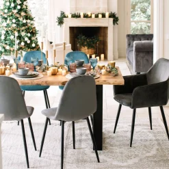 Casa Viva Mesa de comedor de madera acacia Brooklyn 180x90x77cm Outlet