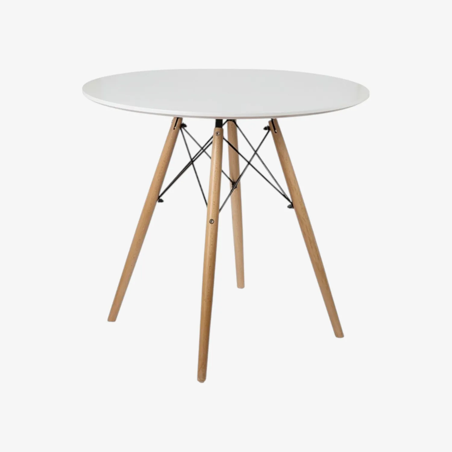 Casa Viva Mesa de comedor de madera redonda blanca Leisure Ø80x75cm Clearance