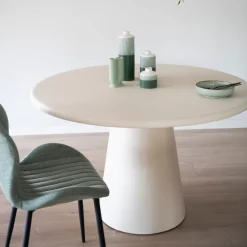 Casa Viva Mesa de comedor de microcemento Kurli Ø120x75cm Clau&Chloe Clearance