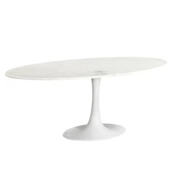 Casa Viva Mesa de comedor de mármol y metal Hefei 200x100x76cm Clau&Chloe Outlet