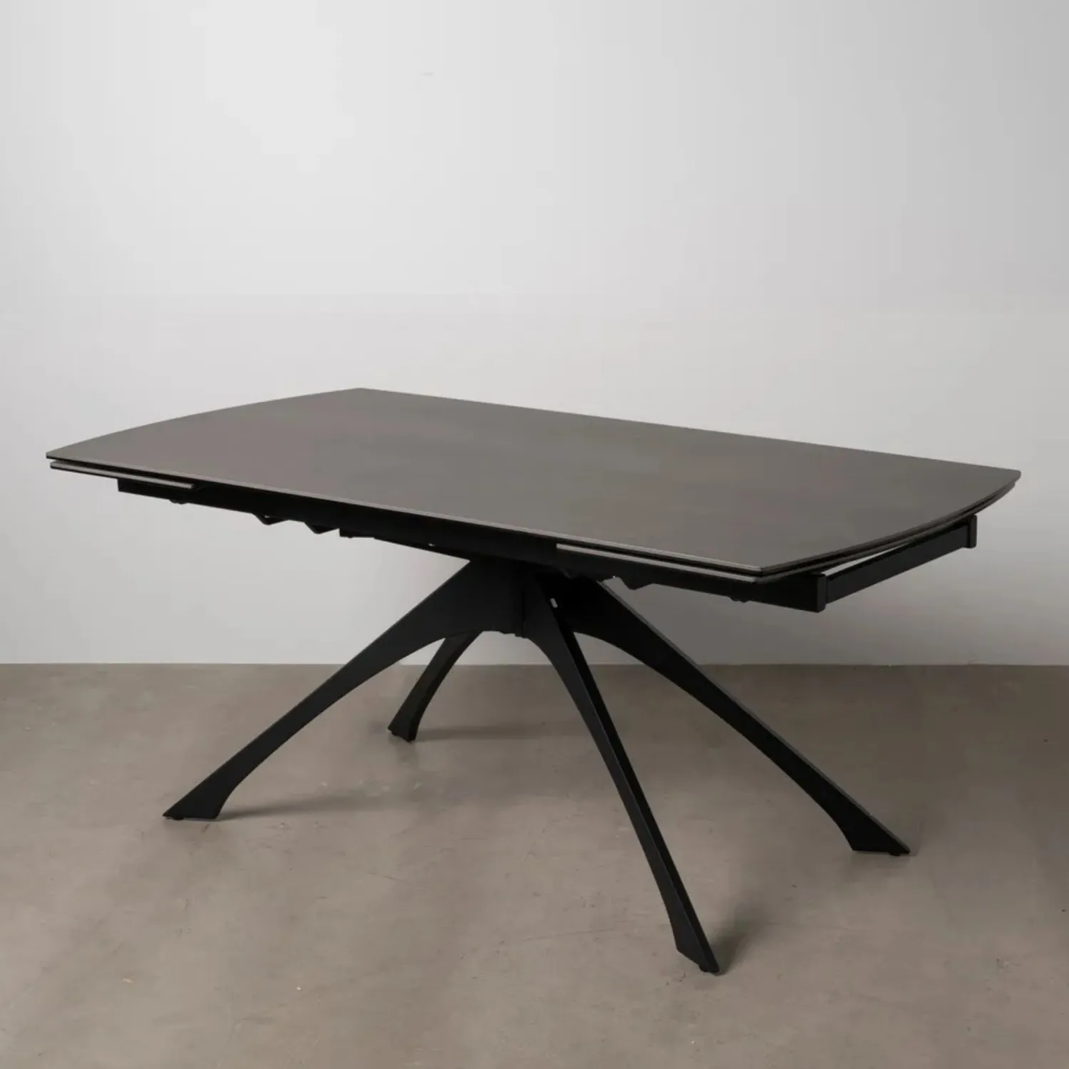 Casa Viva Mesa de comedor extensible de cerámica y cristal gris oscuro 180/260x90x76cm Sale