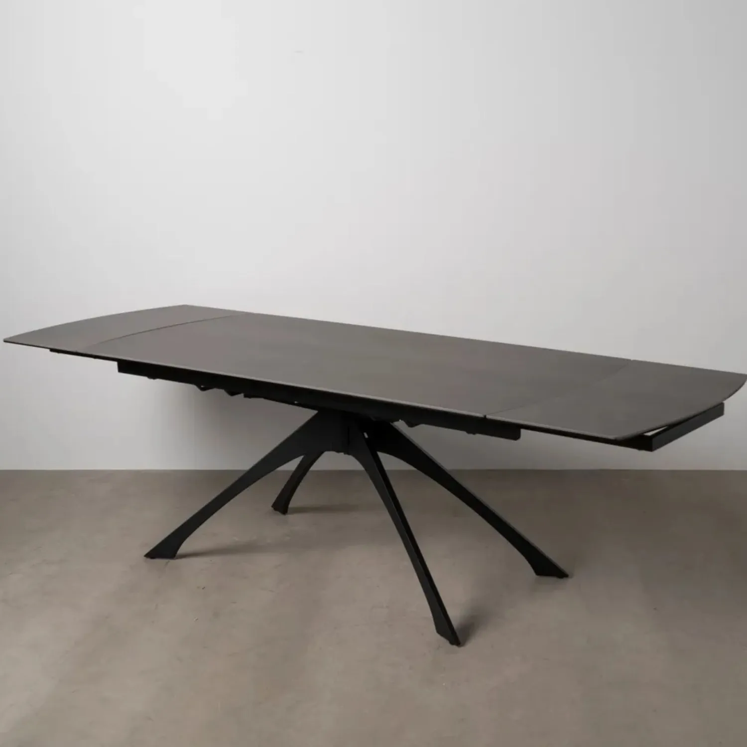 Casa Viva Mesa de comedor extensible de cerámica y cristal gris oscuro 180/260x90x76cm Sale
