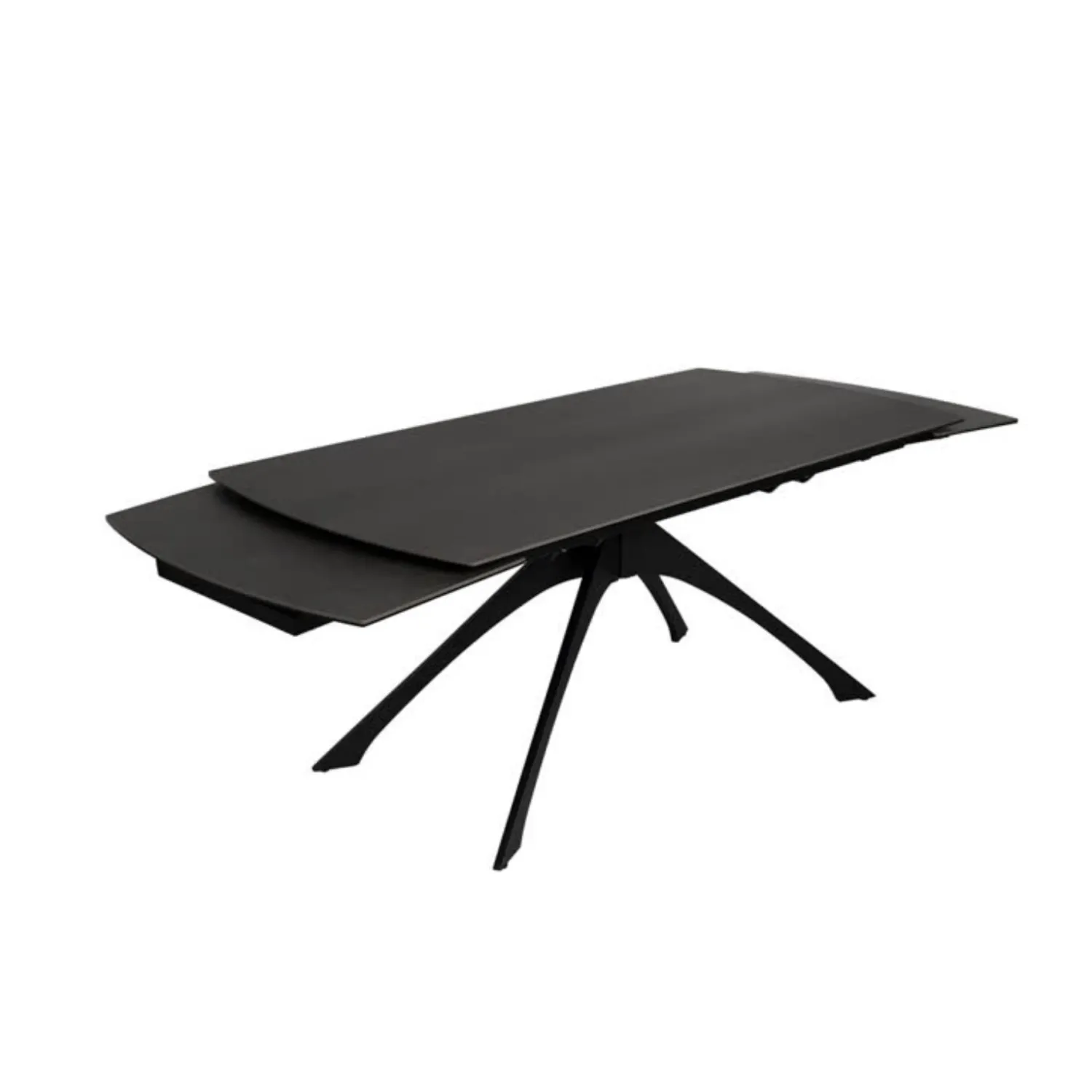 Casa Viva Mesa de comedor extensible de cerámica y cristal gris oscuro 180/260x90x76cm Sale