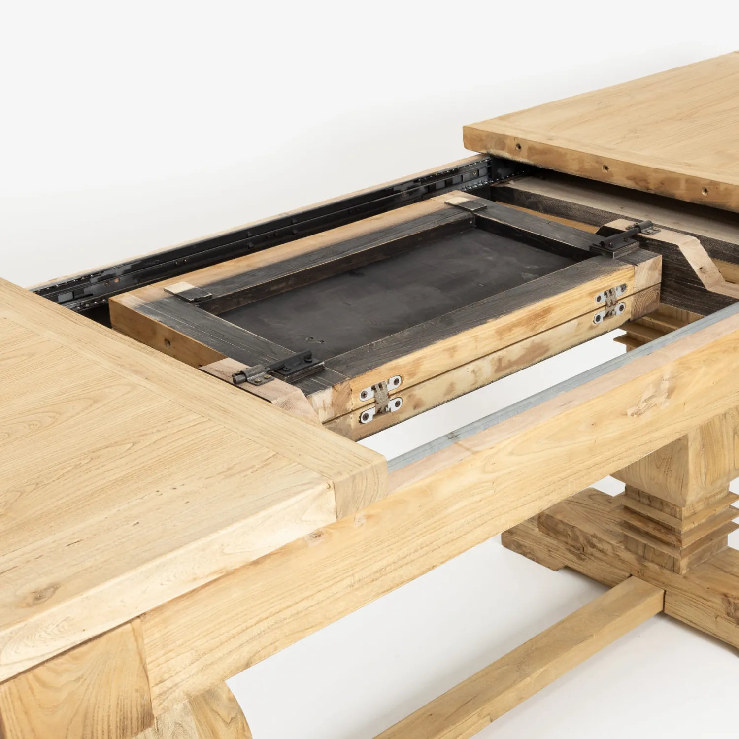 Casa Viva Mesa de comedor extensible de madera de olmo reciclada Toulouse 160/220x80x76cm Discount